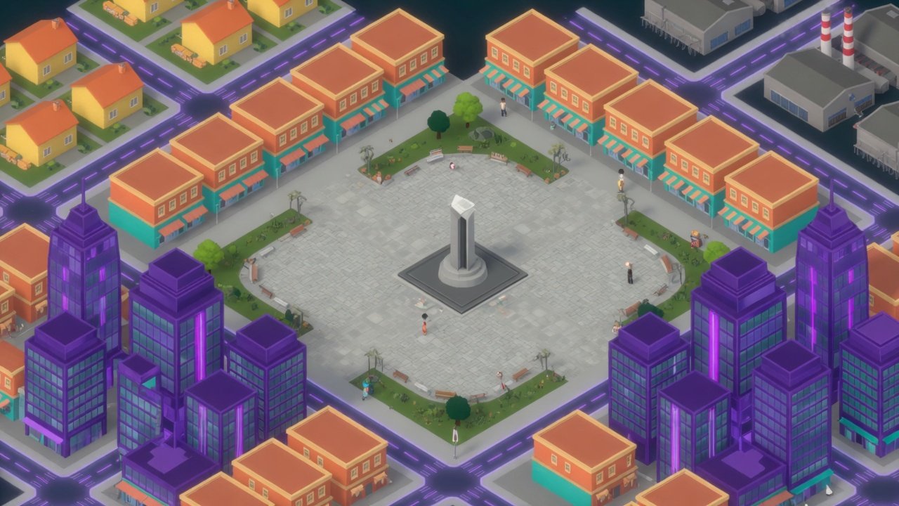 Small City map — commercial market street